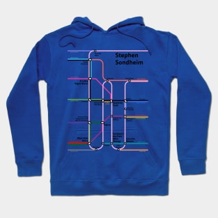 Stephen Sondheim Metro Subway Line - Vertical Hoodie